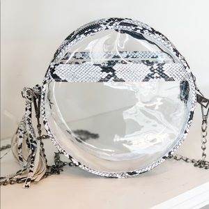 CLEAR SNAKESKIN BAG